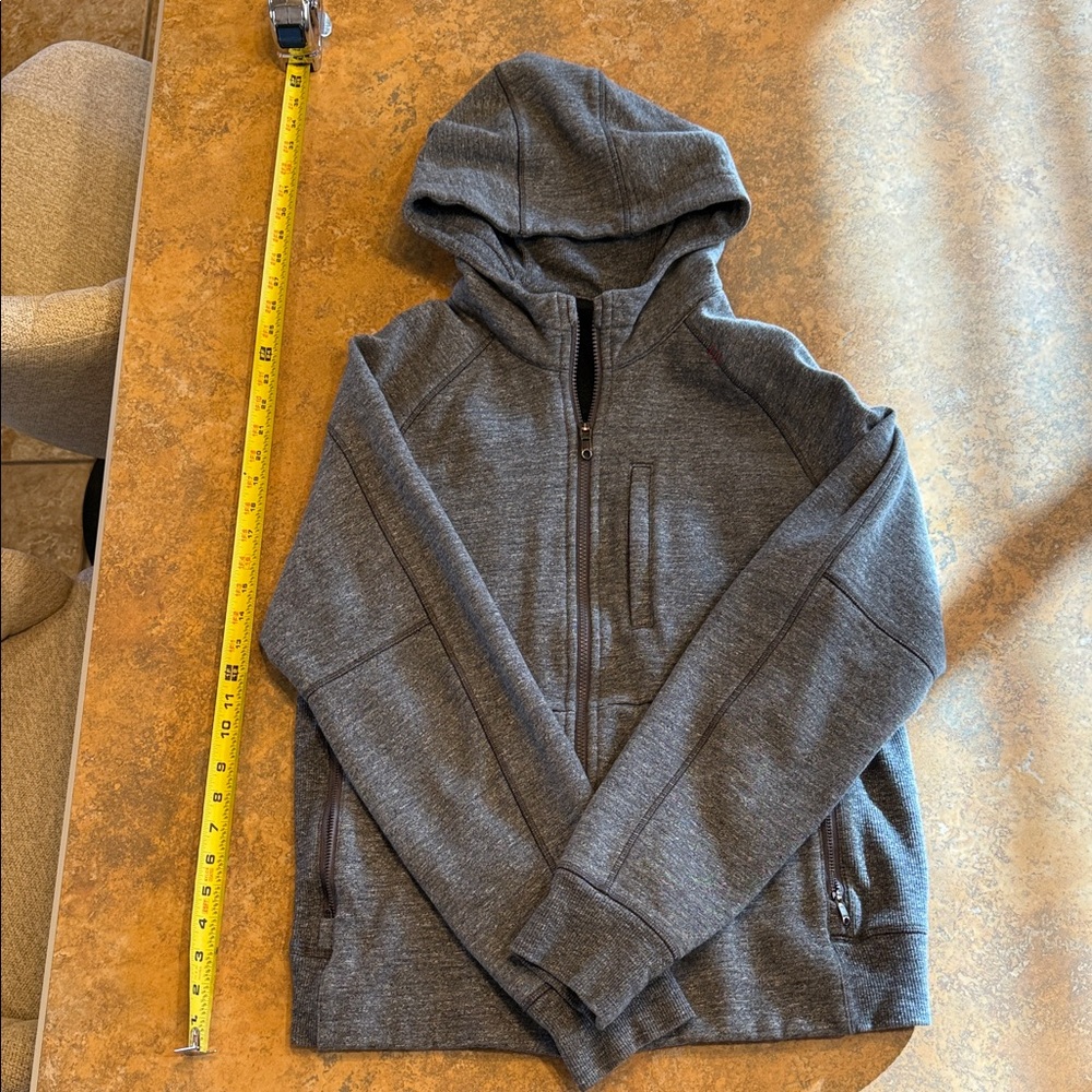 Lululemon Gray Hooded Zip Up Sweatshirt